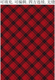 红色格子面料 苏格兰格子