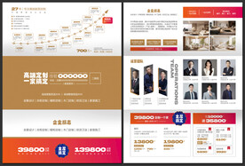 全屋定制横版三折页