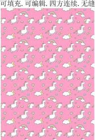 卡通图案背景 可爱小马