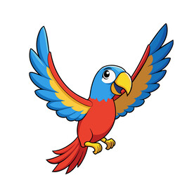 矢量动物鸟类彩色鹦鹉