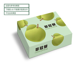 翠冠梨礼盒 平面展开图