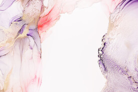 淡紫色抽象水墨画