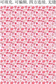 元气少女图案 蝴蝶结 甜品甜点