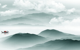 人气 高端中式山水 TIF分层