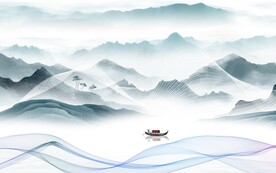 新传 大气中式山水 TIF分层