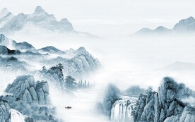 别墅 大气中式山水 TIF分层