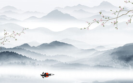 现代 大气中式山水 TIF分层