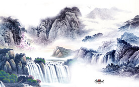 大气 高雅中式山水 TiF分层