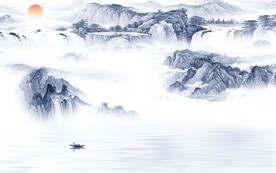 极简 高清中式山水 TiF分层