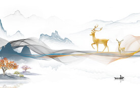 人气 高清中式山水 TiF分层