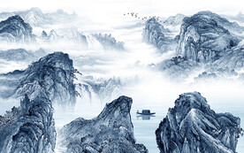 中式 最新清晰山水 TIF分层