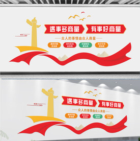 有事好商量文化墙