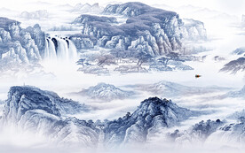 人气 极简高端山水 TiF分层