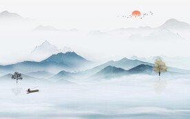 爆款 中式轻奢山水 TiF分层