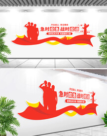 急时应急战时应战文化墙