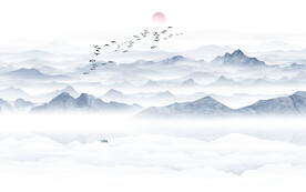 水墨山水装饰画