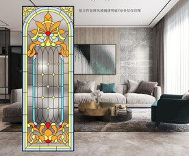 高清分层教堂玻璃打印图