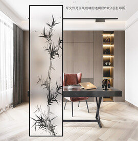 高清分层屏风玻璃打印图