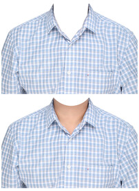 男格子衬衫证件照衣服素材