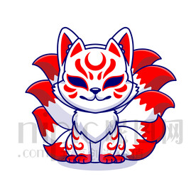 爱卡通九尾狐狐狸