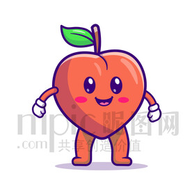 可爱卡通桃子