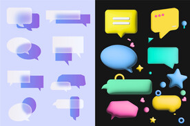 适量玻璃与立体对话框元素