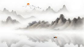 中国风水墨山水风景画