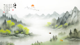 水墨风景山水画