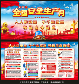 安全生产月宣传栏