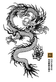 龙纹矢量图