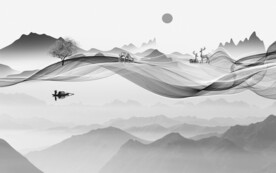 意境 简约灰色山水 TiF分层