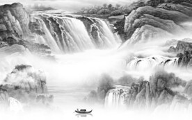 高档 新品灰色山水 TIF分层