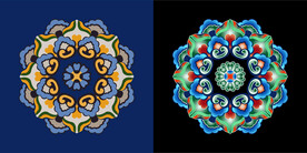 敦煌图案团花如意纹莫高窟藻井