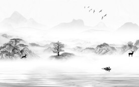 意境 灰色高清山水 TiF分层