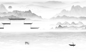 简约 新传中式山水 TIF分层