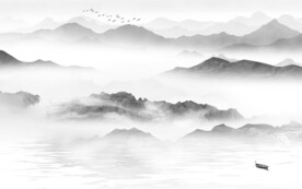 人气 中式灰色山水 TiF分层