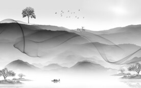 现代 最新灰色山水 TiF分层