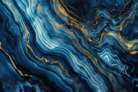 蓝色渐变金色大理石背景