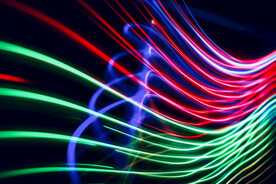 3d多彩抽象霓虹灯背景