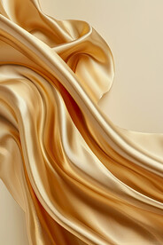 3d金色抽象波浪绸缎布纹背景