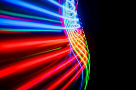 3d多彩抽象霓虹灯背景