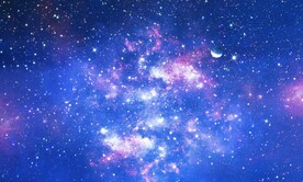 蓝色宇宙星空背景图