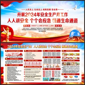 安全生产月宣传展板