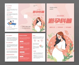 避孕三折页