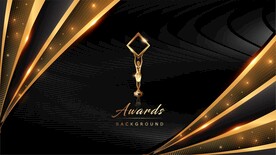 高端奢华金色年会酒会活动KV图