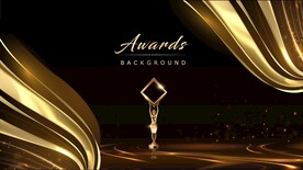 高端奢华金色年会酒会活动KV图