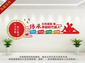 传承红色基因文化墙