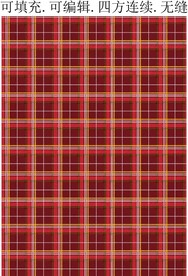 红色格子面料