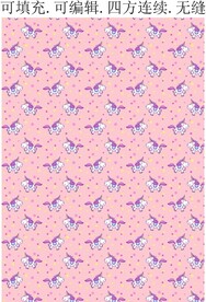 可爱小马 卡通图案  独角兽