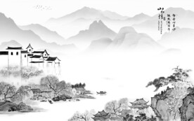 最新 人气中式山水 TIF分层